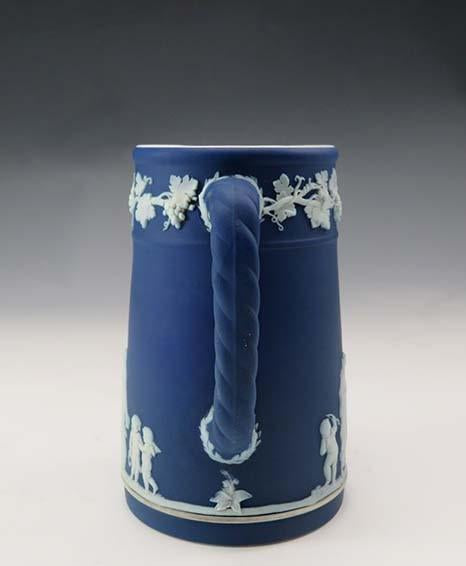 Antique 19th Century Wedgwood Blue Jasperware Pitcher Jug