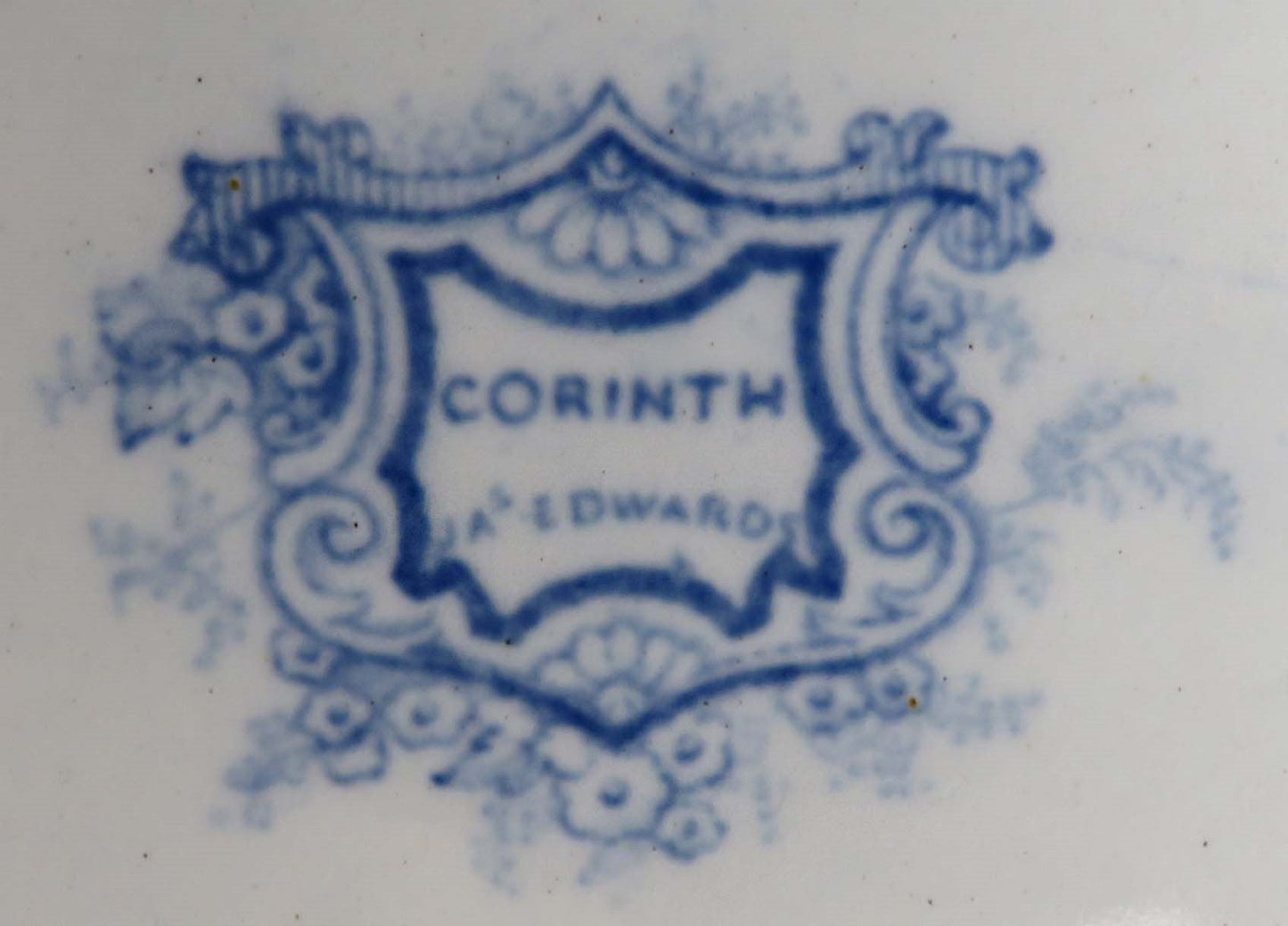 6 c1850 English James Edwards Ironstone Transferware Corinth Dinner Plates