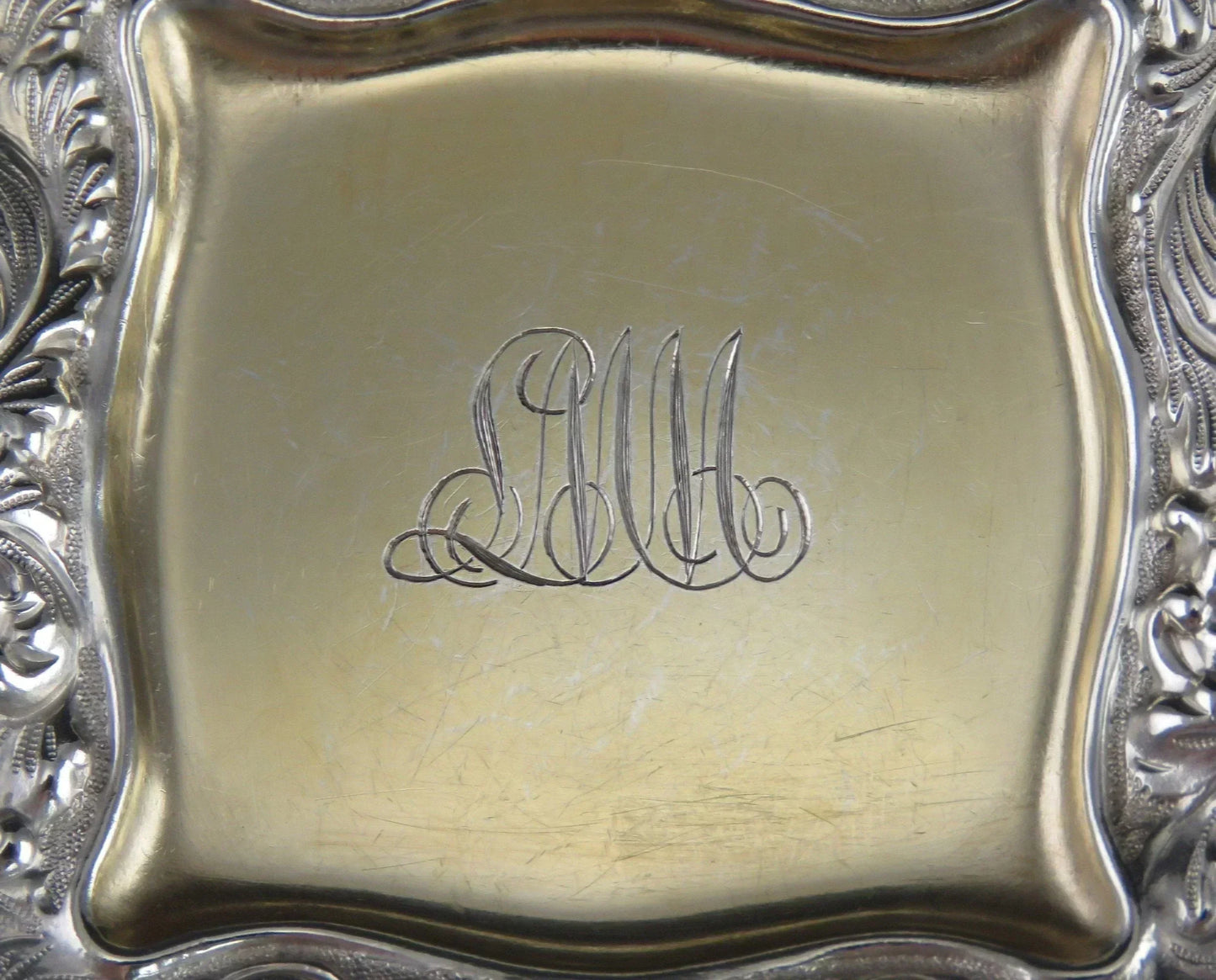 11 Antique 1891 Gorham Sterling Silver Gold Wash Small Candy or Nut Dishes
