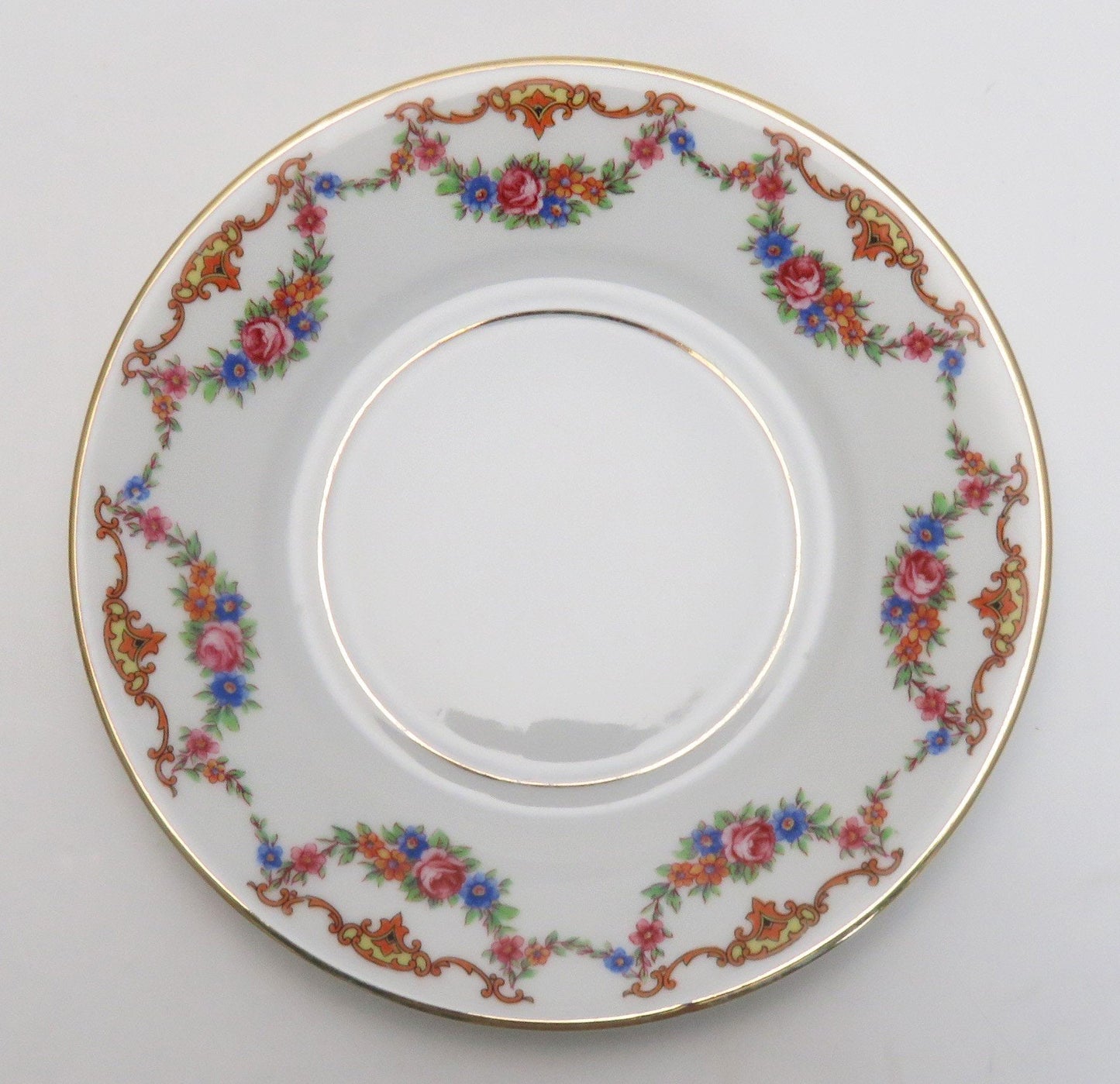 20pc Beautiful Set Czech Epiag Floral 9 Tea Cups 11 Saucers 9561