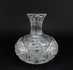 Beautiful Antique American Brilliant Period Cut Glass Carafe Decanter Vase