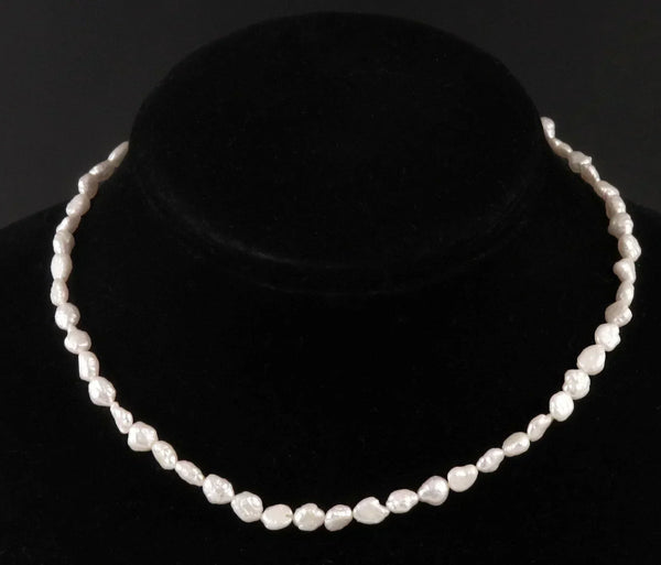 Natural Freshwater Pearl & Sterling Silver Necklace Bracelet Earring Jewelry Set