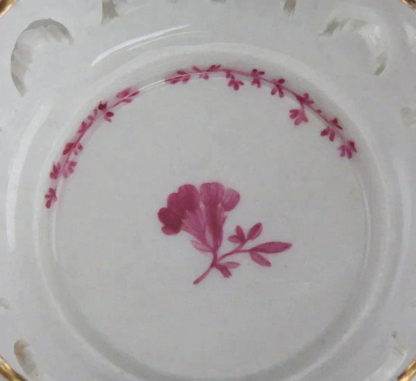 Antique c1800 KPM German Porcelain Trembleuse Saucer