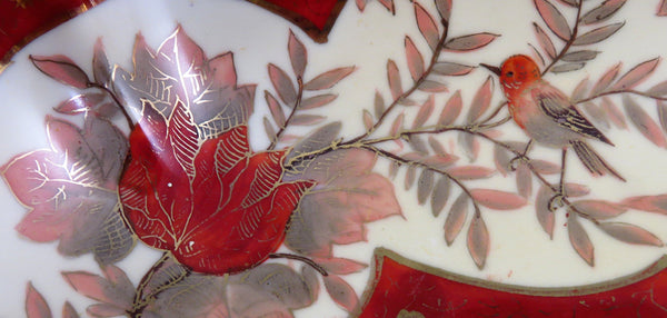 Beautiful B&D Japanese Style Porcelain Bowl w/ Birds Flowers