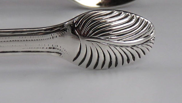 Pair Antique Late 18th Century English Sterling Silver Sugar Tongs