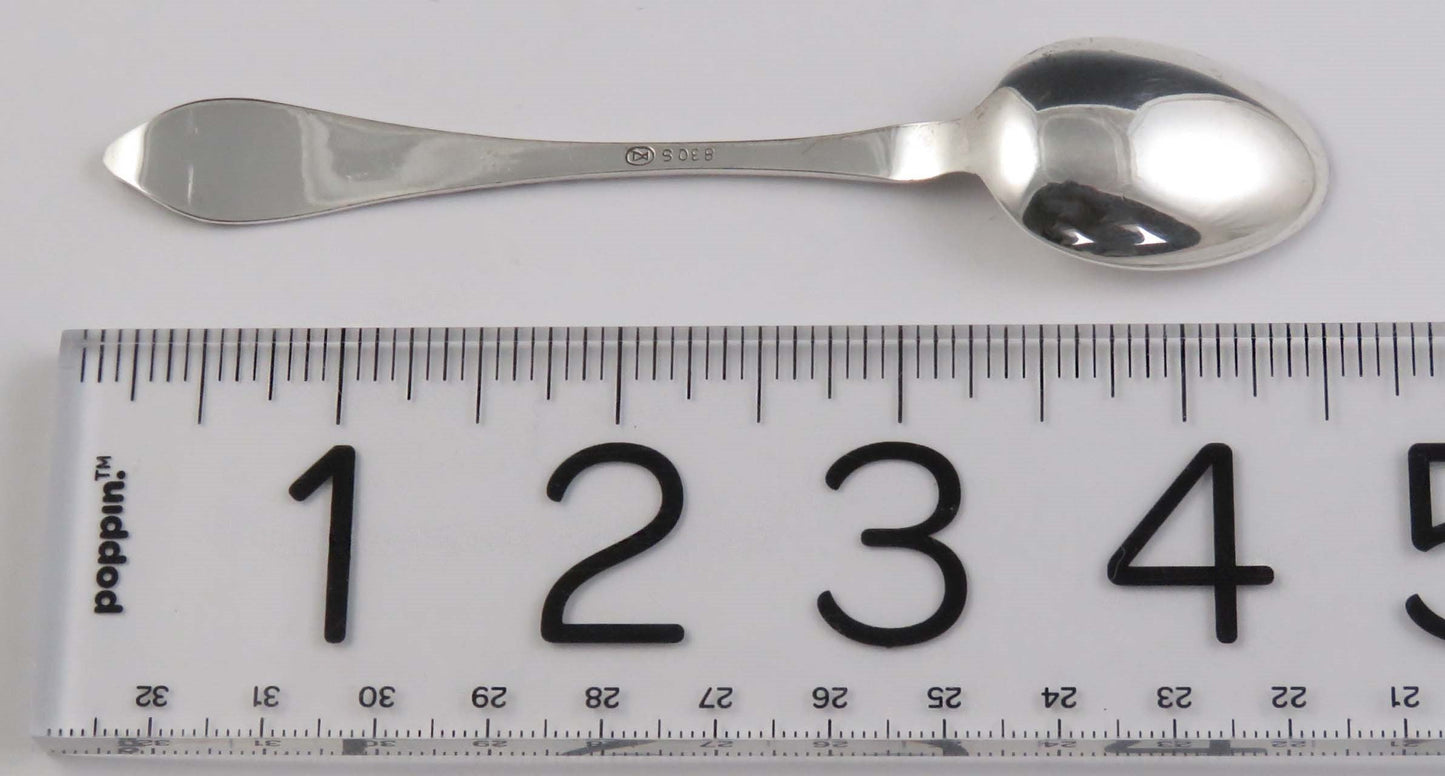 Norwegian 830S Silver Open OPPHØYET Rose Demitasse Spoons Th. Marthinsen Norway