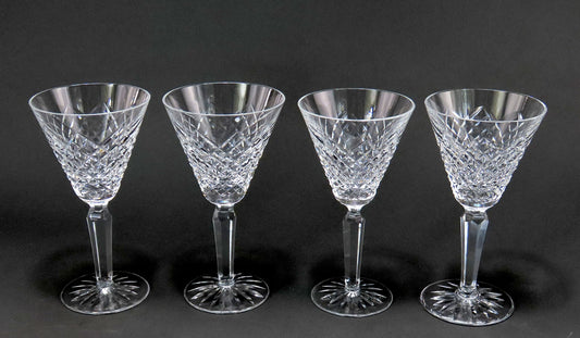 Great Set 4 Waterford Glasses Templemore Pattern Claret Red Wine 6 1/2in