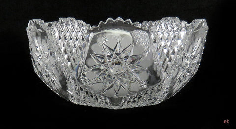 Stunning 19th Century ABP American Brilliant Period Cut Glass Crystal Bowl