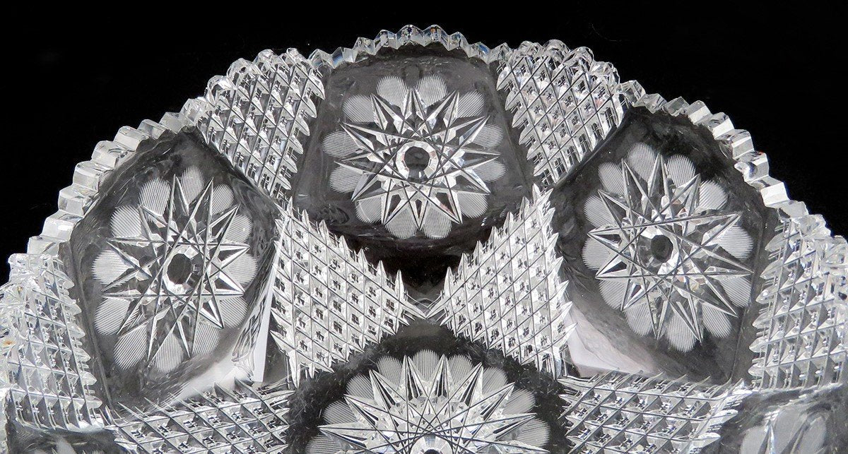 Stunning 19th Century ABP American Brilliant Period Cut Glass Crystal Bowl