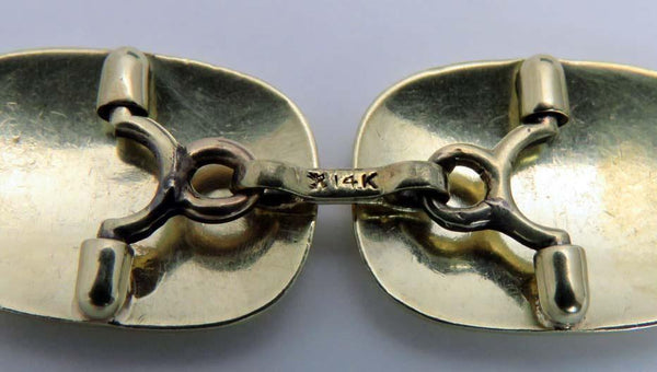 Antique Pair c1910s-1920s Enos Richardson 14k Gold Cufflinks