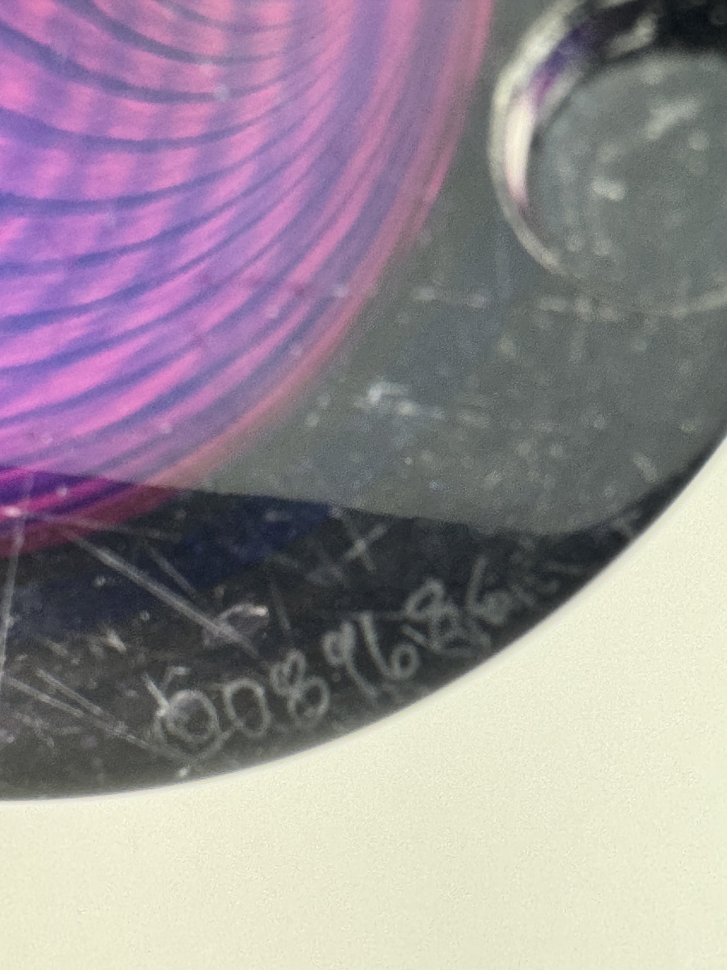 Beautiful Young Constantin Red Purple Blue Swirl Art Glass Flared Trumpet Vase
