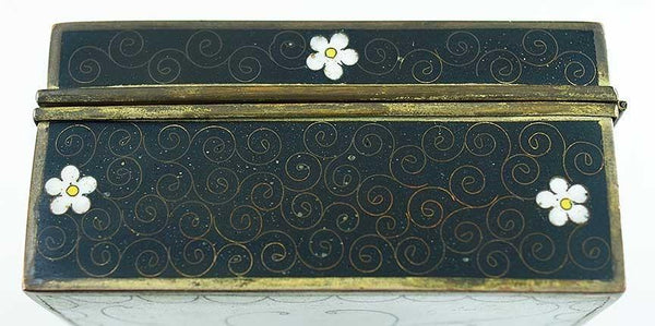 c1900 Stunning Japanese Meiji Period Cloisonné Floral Box