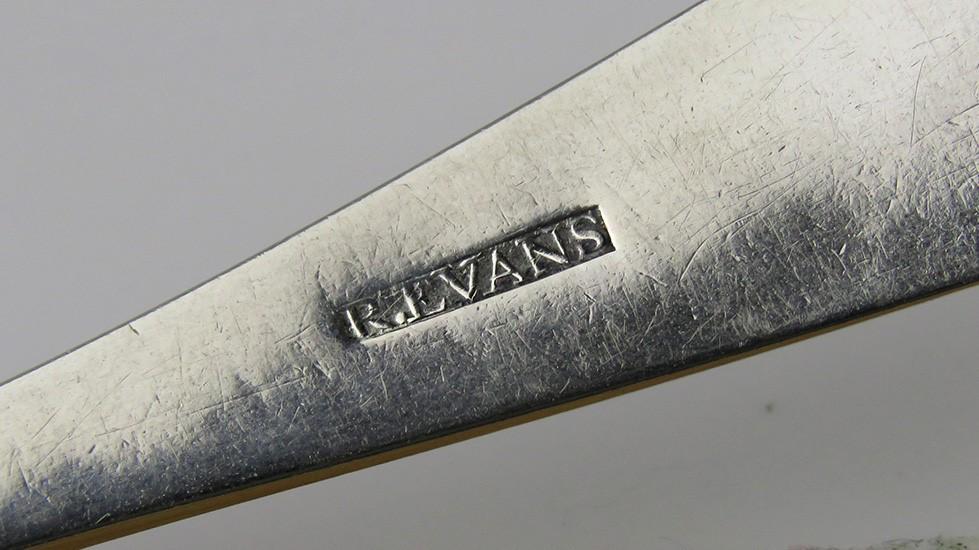 c1798-1810 Antique American Coin Silver Spoon Robert Evans