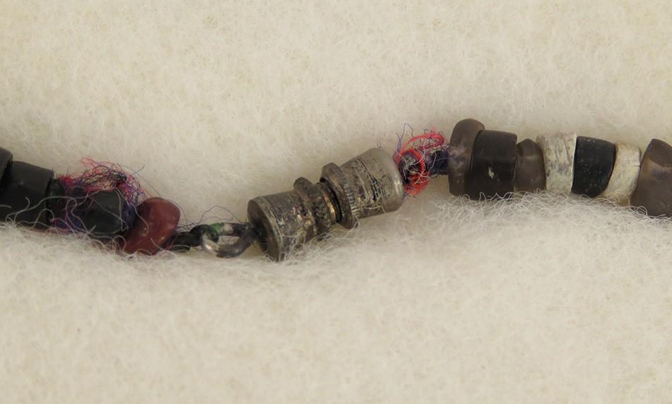 Rare Antiquities 4300 BC Mesopotamian Ubaid Stone Bead Necklace in Display Case