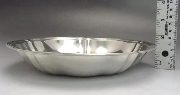 c1920s Handsome Arthur Stone Sterling Silver Lobed Bowl