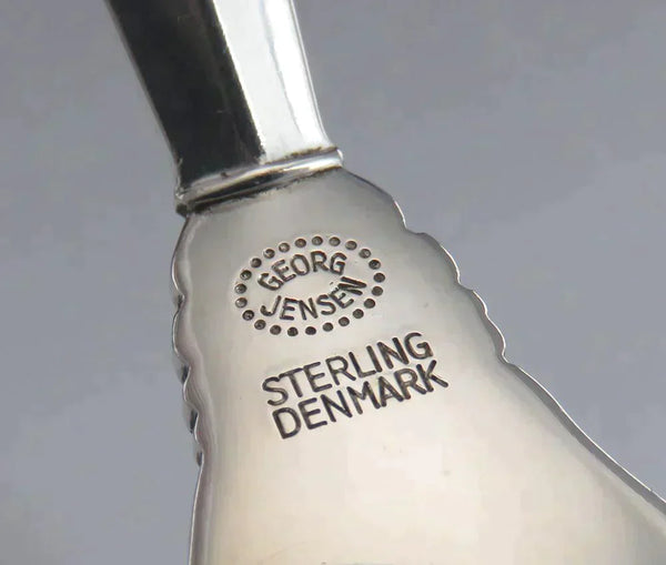 Pair Fine Sterling Silver Georg Jensen Acanthus Salad/Luncheon Forks