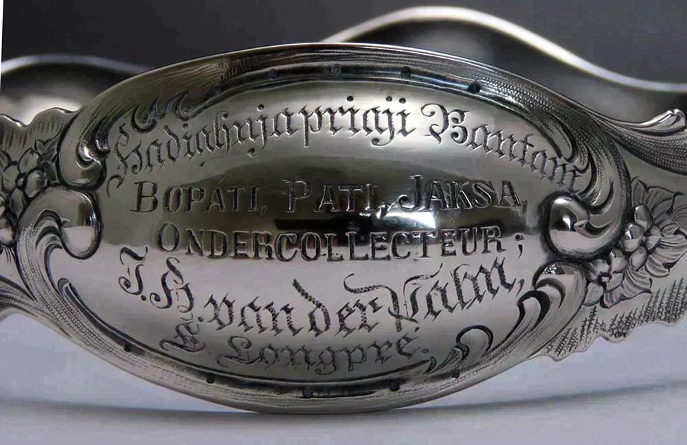 Impressive 1867 Dutch Silver Swing Handle Bridal Basket