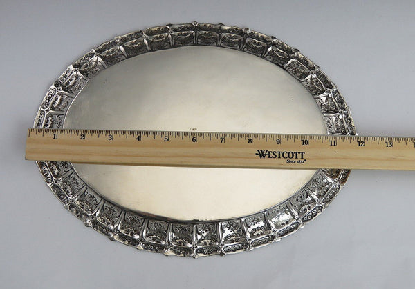 Vintage 1943 Finnish Silver Georgian Style Serving Tray or Platter