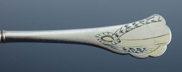 6 Gorgeous Vintage Polish 875 Purity Silver Hand Engraved Spoons