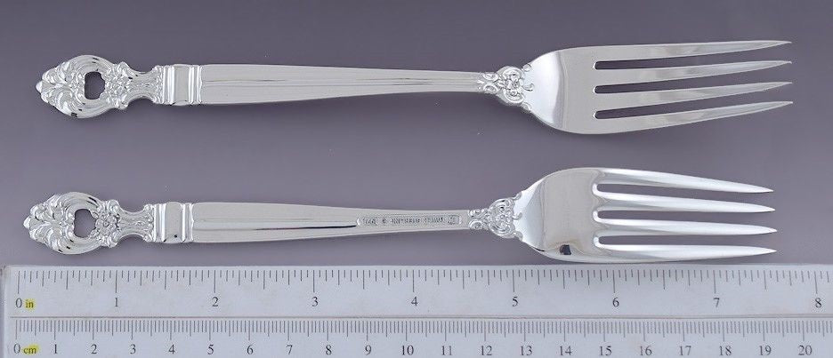 Great set 6 Towle Sterling Silver Monte Cristo Montecristo Dinner Forks 7 1/2"