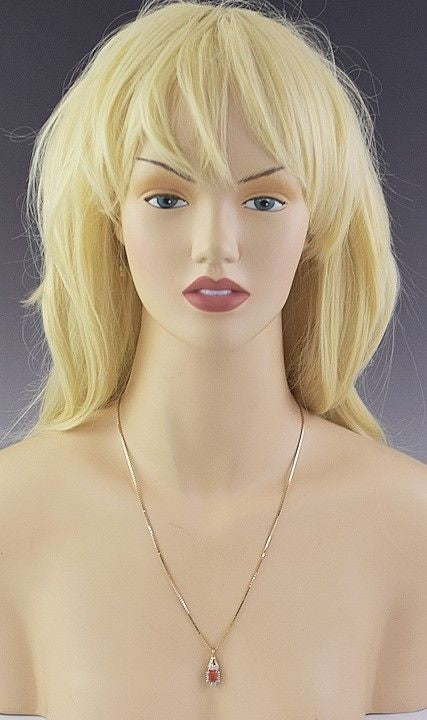 Vibrant 14K Gold Natural Diamond & Lab-created Orange Sapphire Pendant Necklace