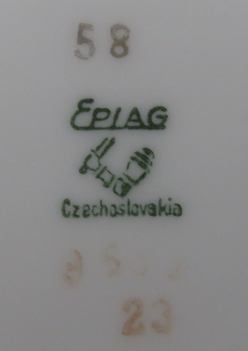 20pc Beautiful Set Czech Epiag Floral 9 Tea Cups 11 Saucers 9561