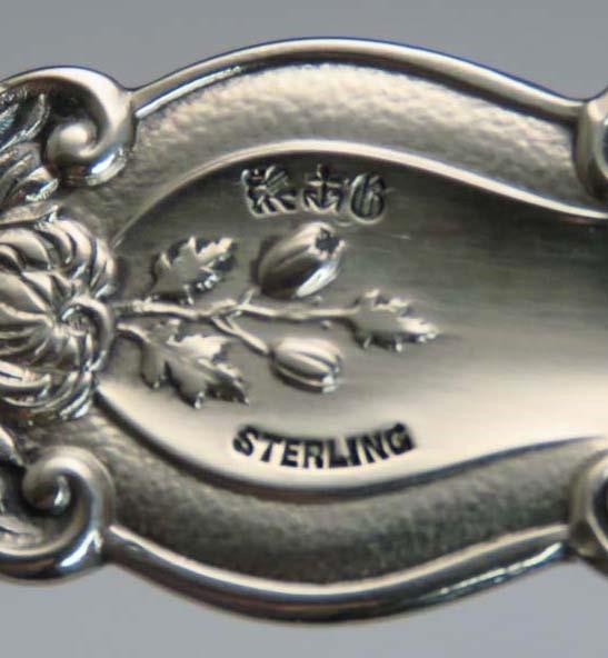 Antique Gorham Sterling Silver Imperial Chrysanthemum Fish Server / Crumber