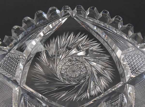 Antique c1910 American Brilliant Period Cut Glass Crystal Bowl or Dish