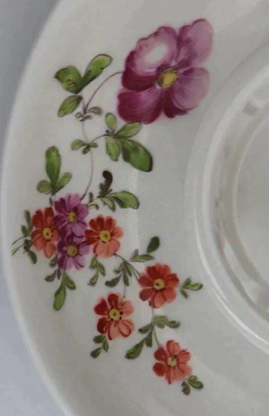 Antique 1700's Royal Vienna Austrian Porcelain Trembleuse Saucer