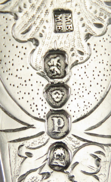 Antique 1830 English Sterling Silver Classical Fruit Serving Spoon