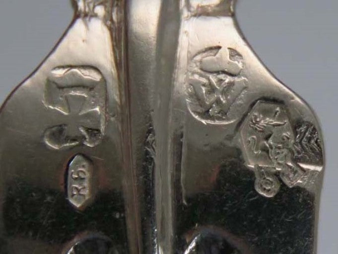 1887 Antique Dutch 833 Silver Apostle Serving Fork