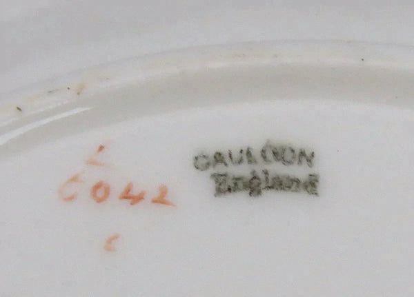 Fine set 6 Cauldon White w/ Gold Gilt Rims Bread & Butter Plates