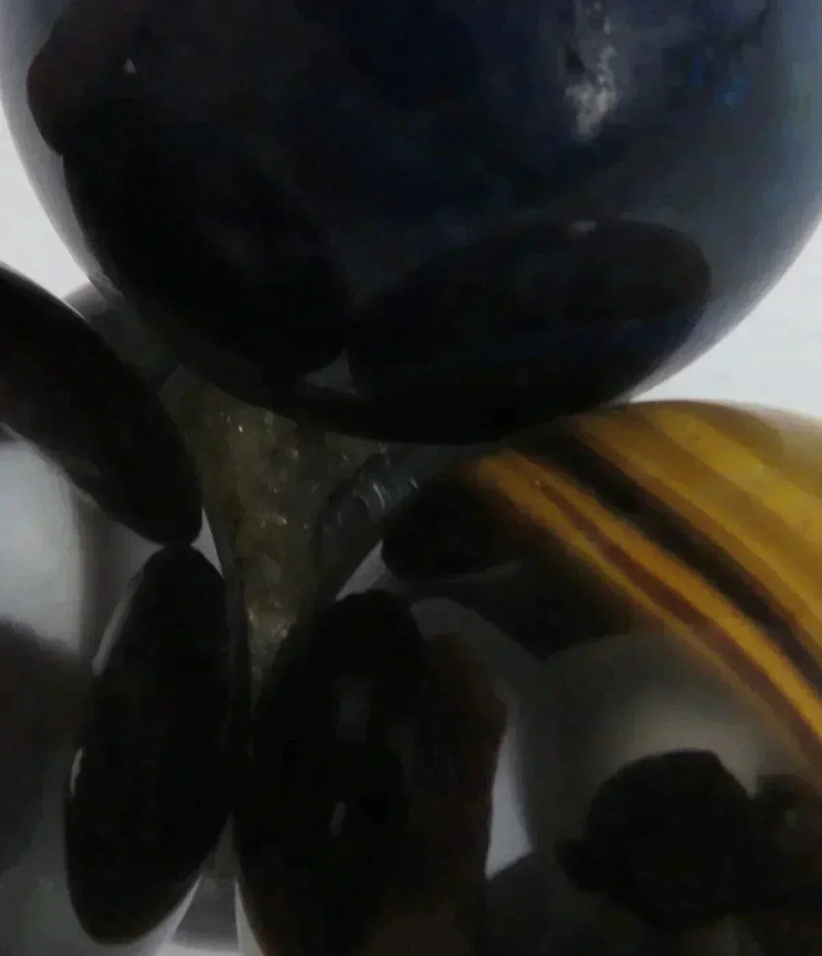 Semiprecious Sphere Pyramid Paperweight Agate Lapis Tiger Eye Natural Stones