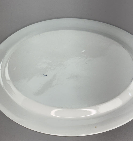 Antique Oval 1890 Royal Worcester Serving Platter Blue and White