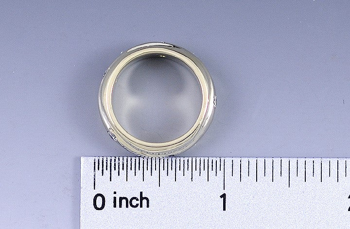 Fine 14K White & Yellow Two Tone Gold ~.60CT Diamond Ring Size 7