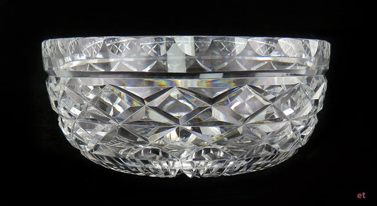 Vintage c1950 Beautiful Cut Glass Serving Bowl or Dish