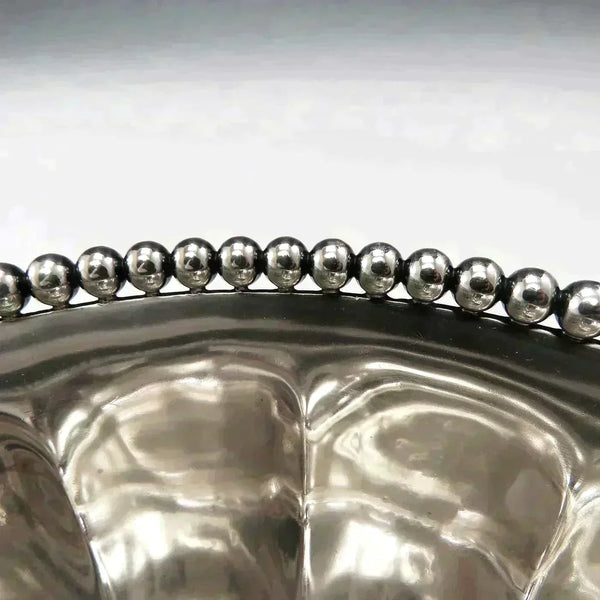 Late 1800s Towle Sterling Silver Beaded Punch / Fruit Bowl