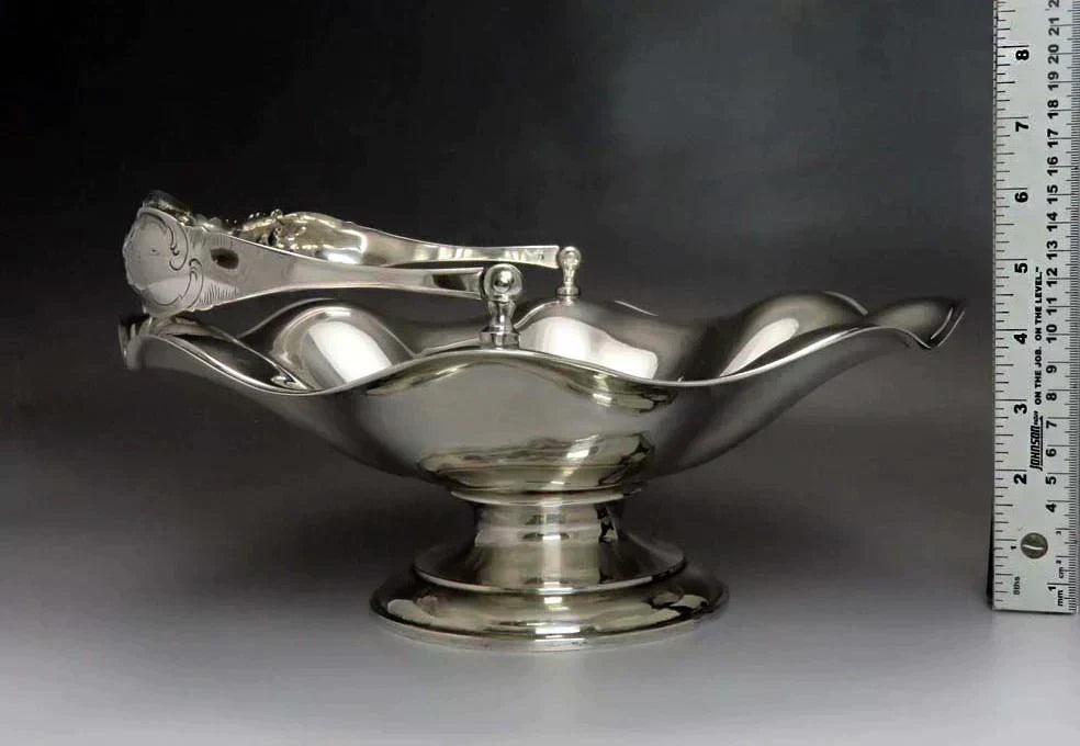 Impressive 1867 Dutch Silver Swing Handle Bridal Basket
