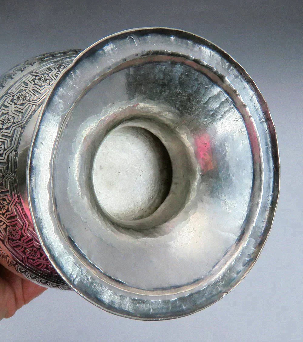 late 1800s/early 1900s Fantastic Turkish Silver Decanter / Ewer & 6 Cups Set