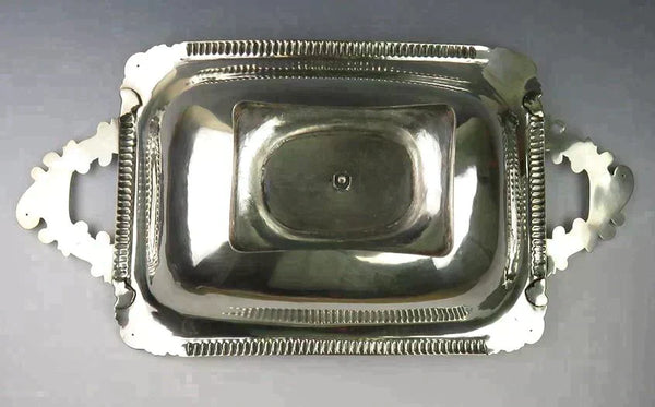 c1840s Superb German 800 Silver Footed Serving Dish / Bowl