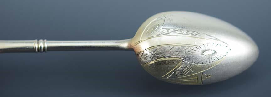 6 Gorgeous Vintage Polish 875 Purity Silver Hand Engraved Spoons