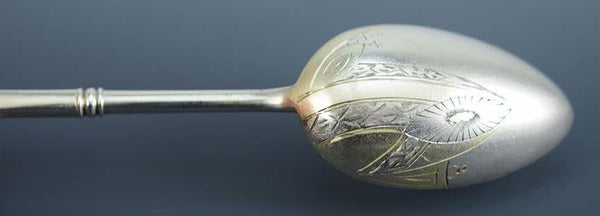 6 Gorgeous Vintage Polish 875 Purity Silver Hand Engraved Spoons