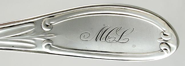 5 Antique American Coin Silver WW Hannah Teaspoons