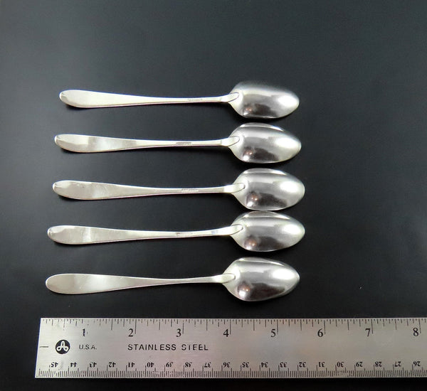 5 Rare c1760 Pre Revolution Colonial American Coin Silver Spoons Thomas Grant