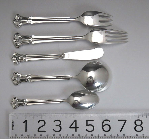 Great Cohr Sterling Silver 52pc Monica Flatware Set Service for 8