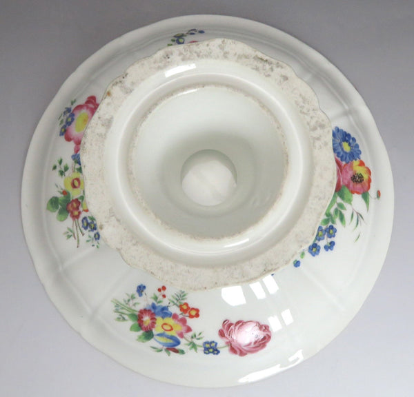 Lovely 1850's-1870's Paris Porcelain Floral Pedestal Compote Raised Dish/Bowl