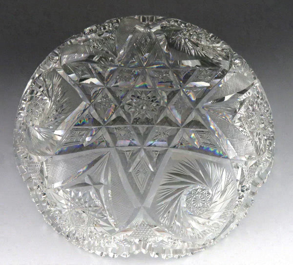 Antique c1910 American Brilliant Period Cut Glass Crystal Bowl or Dish