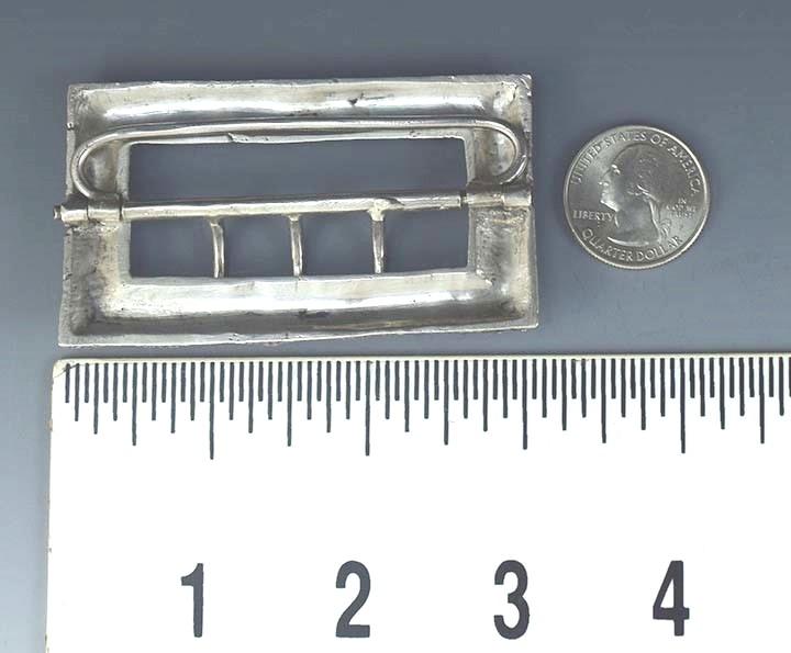 Fabulous 1850s-1890s Antique Asian/ Indian/Thai 900 Purity Silver Buckle