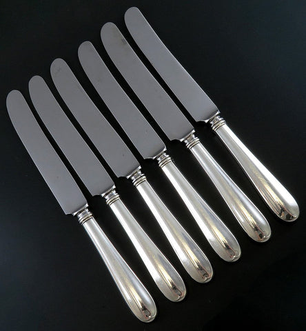 6 Vintage Gorham Dolly Madison Sterling Silver Lunch Knives 8 1/2" NO MONO
