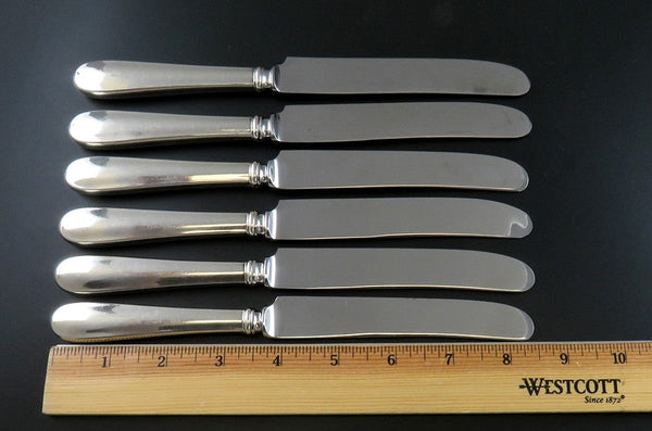 6 Vintage Gorham Dolly Madison Sterling Silver Lunch Knives 8 1/2" NO MONO